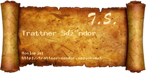 Trattner Sándor névjegykártya