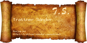 Trattner Sándor névjegykártya