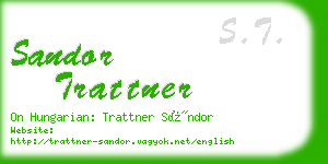 sandor trattner business card